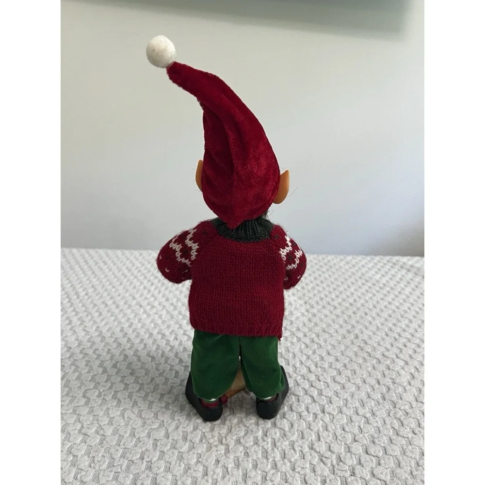 Karen Didion Style Celebrate It Darling Elves Elf With Pull Toy Horse Christmas